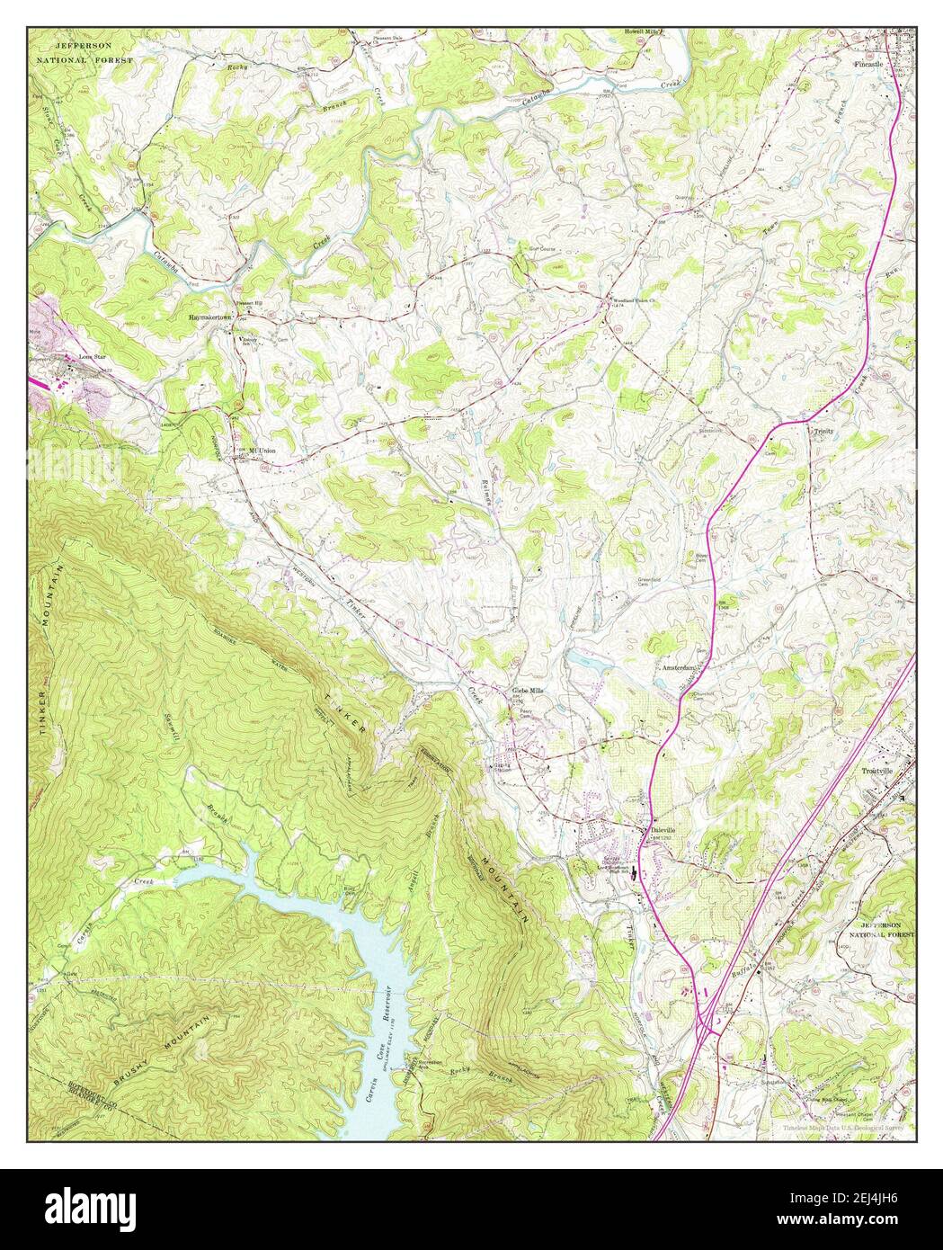 Daleville, Virginia, map 1963, 124000, United States of America by