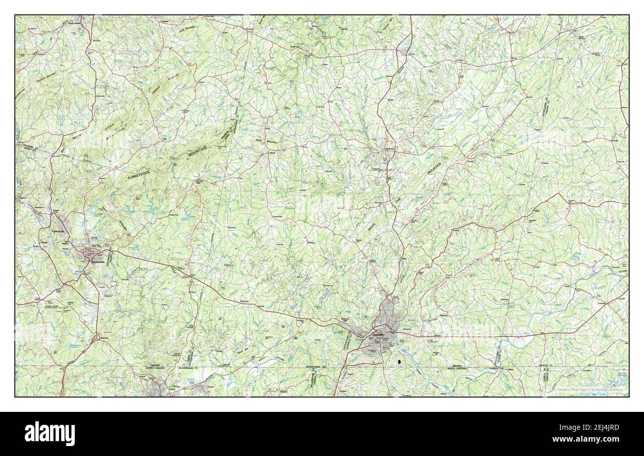 Danville, Virginia, map 1984, 1100000, United States of America by