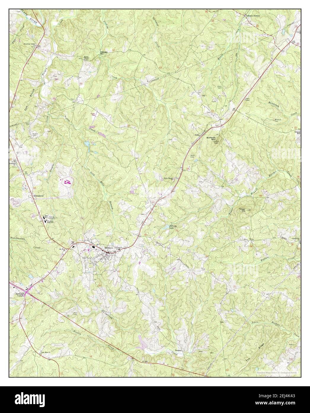 Map of dillwyn virginia hires stock photography and images Alamy