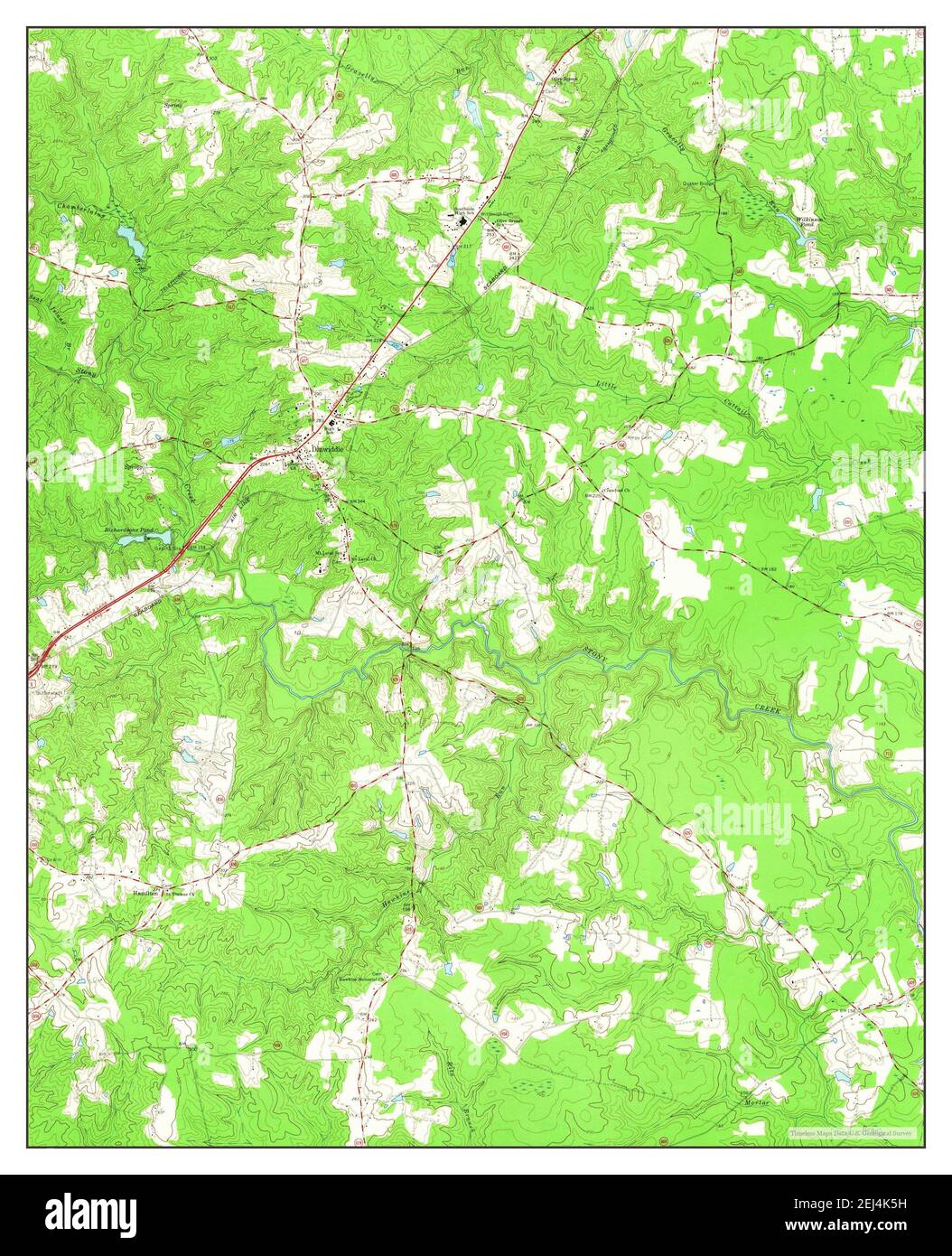 Dinwiddie, Virginia, map 1963, 124000, United States of America by