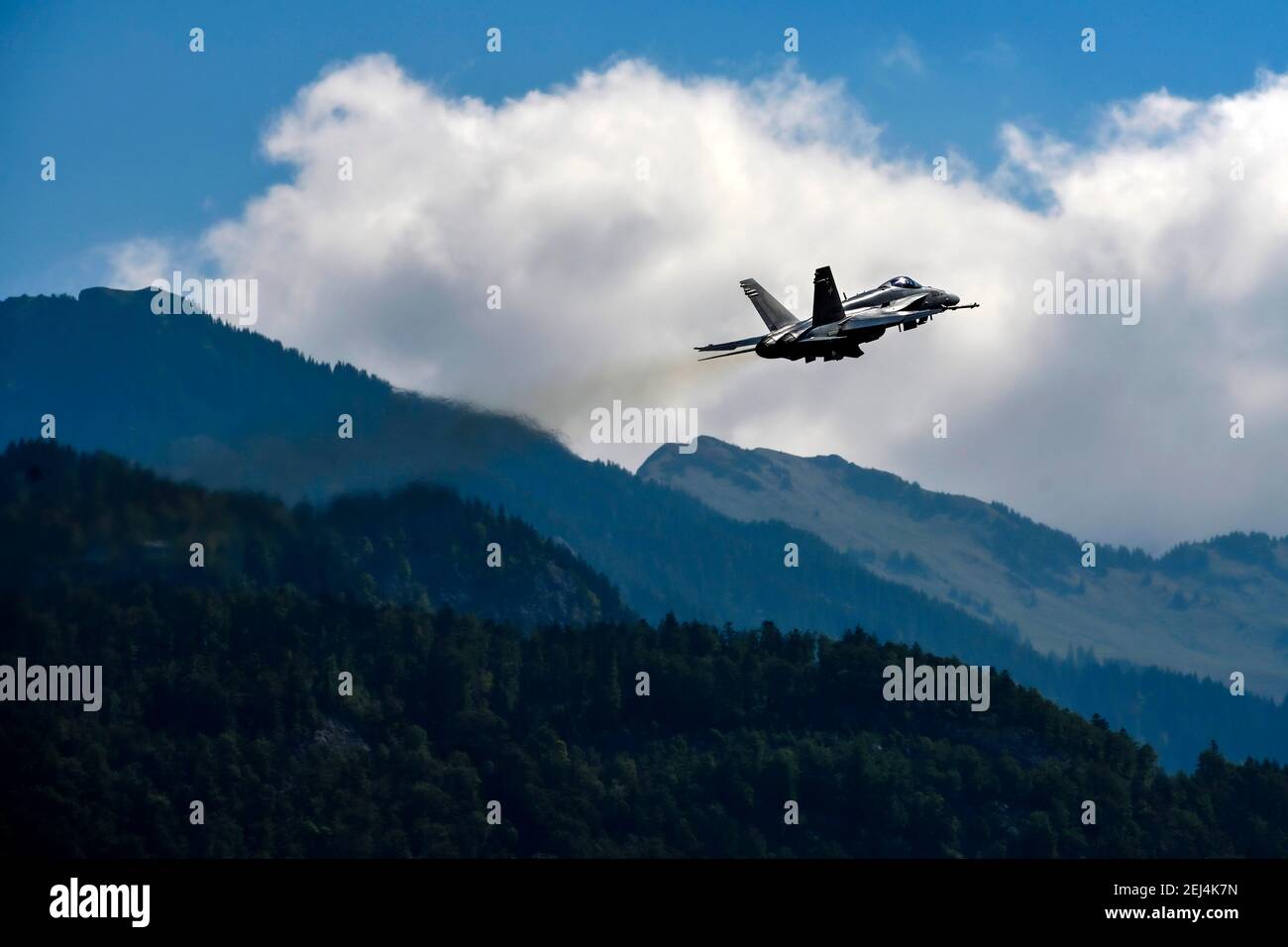 Swiss Air Force, F/A-18C Hornet J-5009, Meiringen, Switzerland Stock Photo