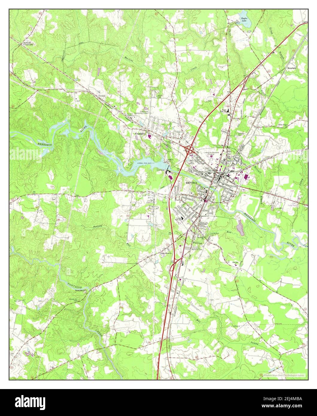 Map of emporia virginia hires stock photography and images Alamy