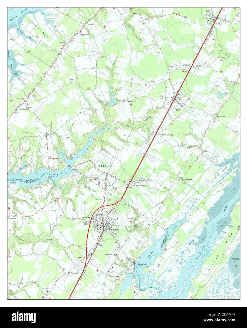 Map of exmore virginia hires stock photography and images Alamy
