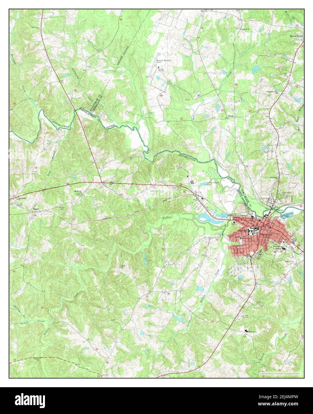 Map of farmville virginia hires stock photography and images Alamy