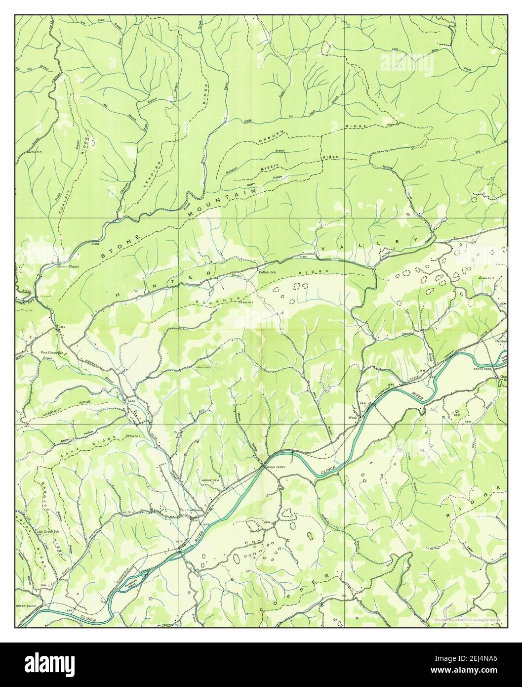 Fort Blackmore, Virginia, map 1935, 124000, United States of America