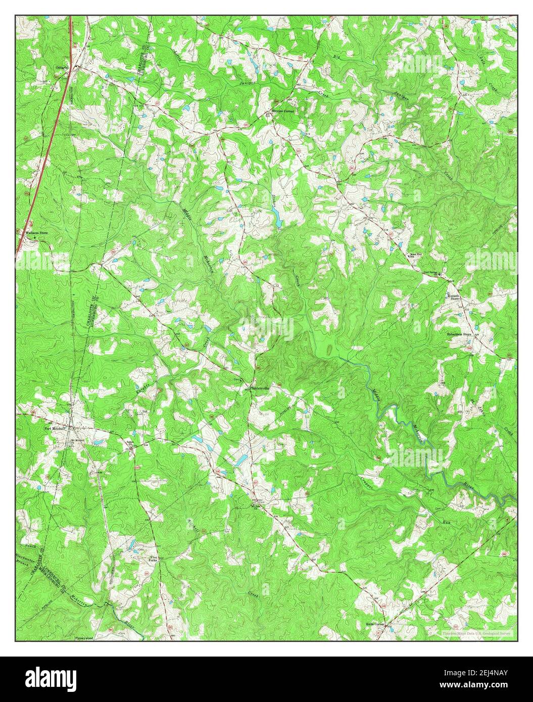 Fort Mitchell, Virginia, map 1966, 124000, United States of America by