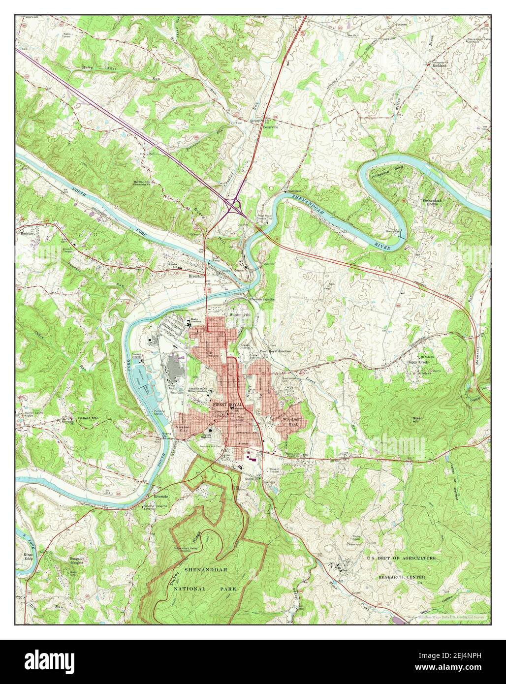 Front Royal, Virginia, map 1967, 124000, United States of America by