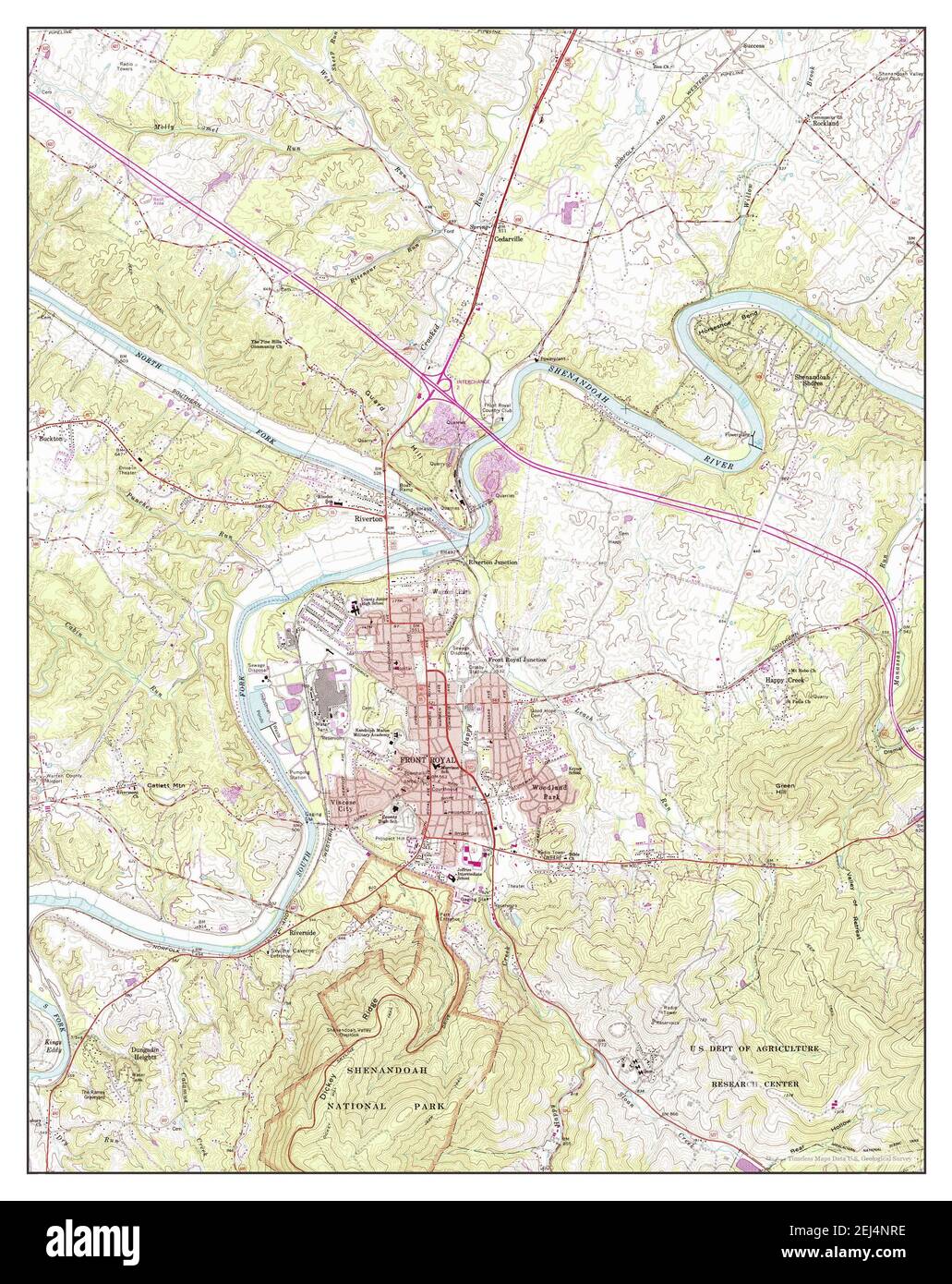 Front Royal, Virginia, map 1967, 124000, United States of America by