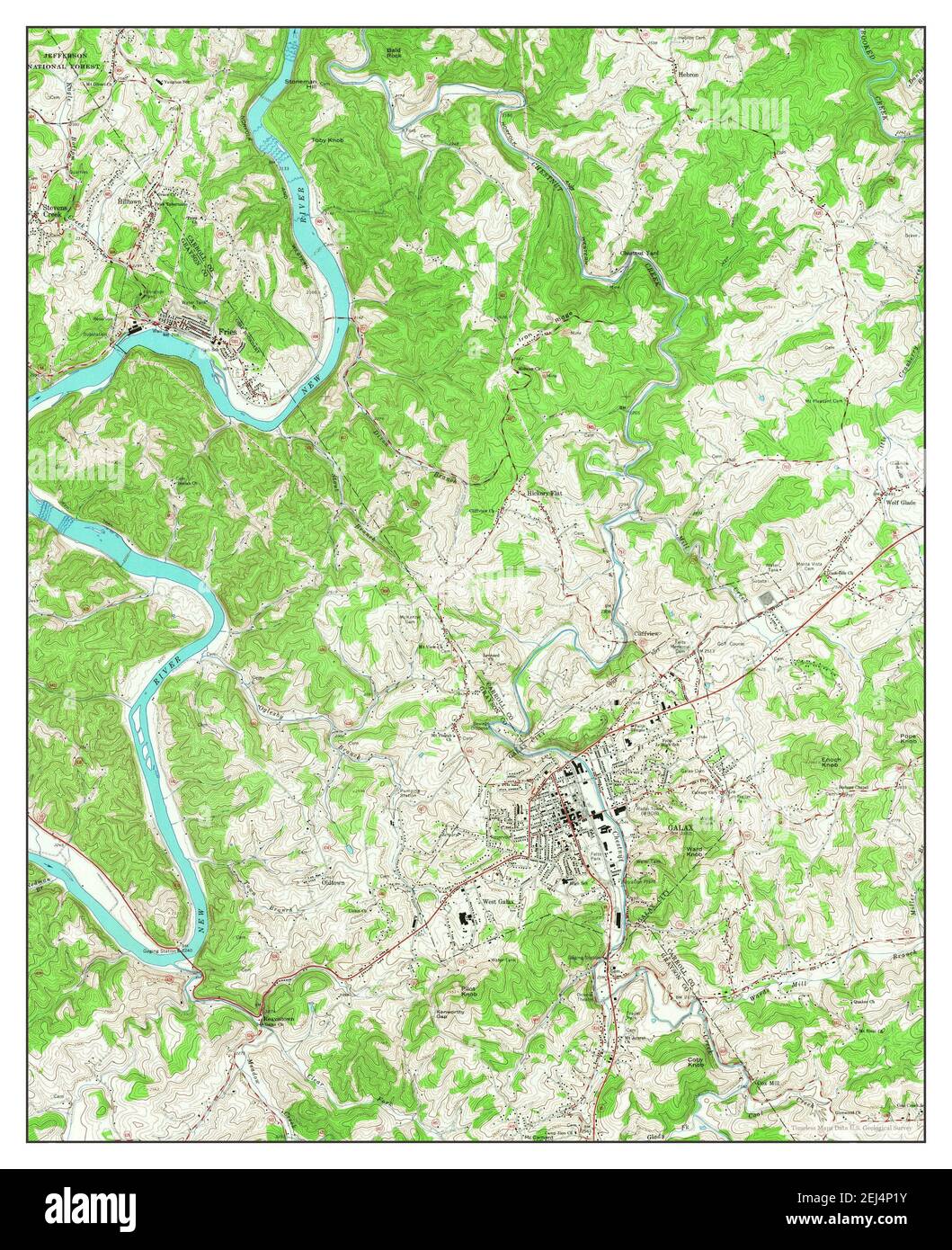 Galax virginia map Cut Out Stock Images & Pictures Alamy