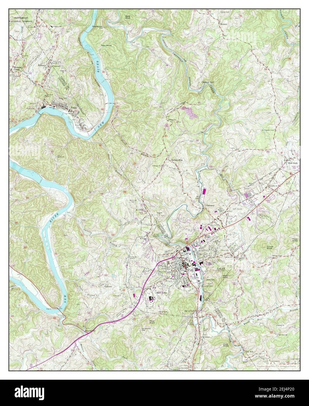 Galax, Virginia, map 1965, 1:24000, United States of America by 