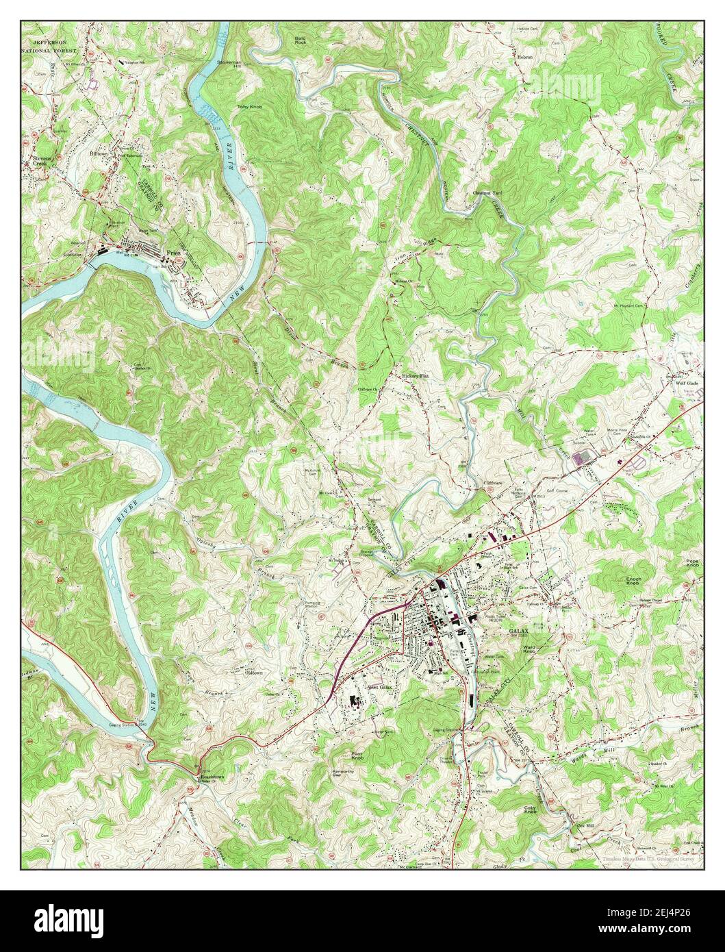 Galax, Virginia, map 1965