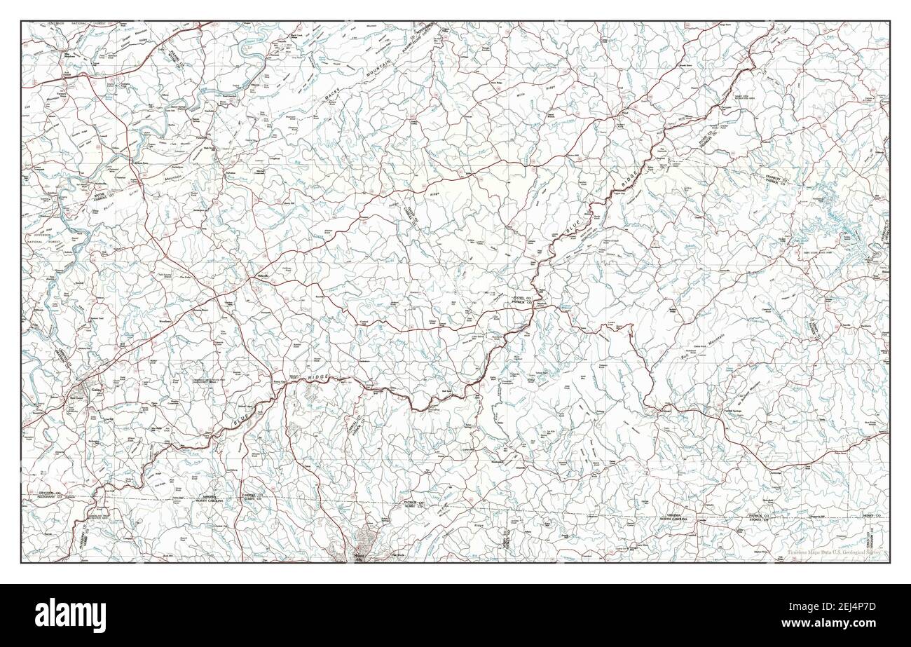 Galax, Virginia, map 1986, 1100000, United States of America by