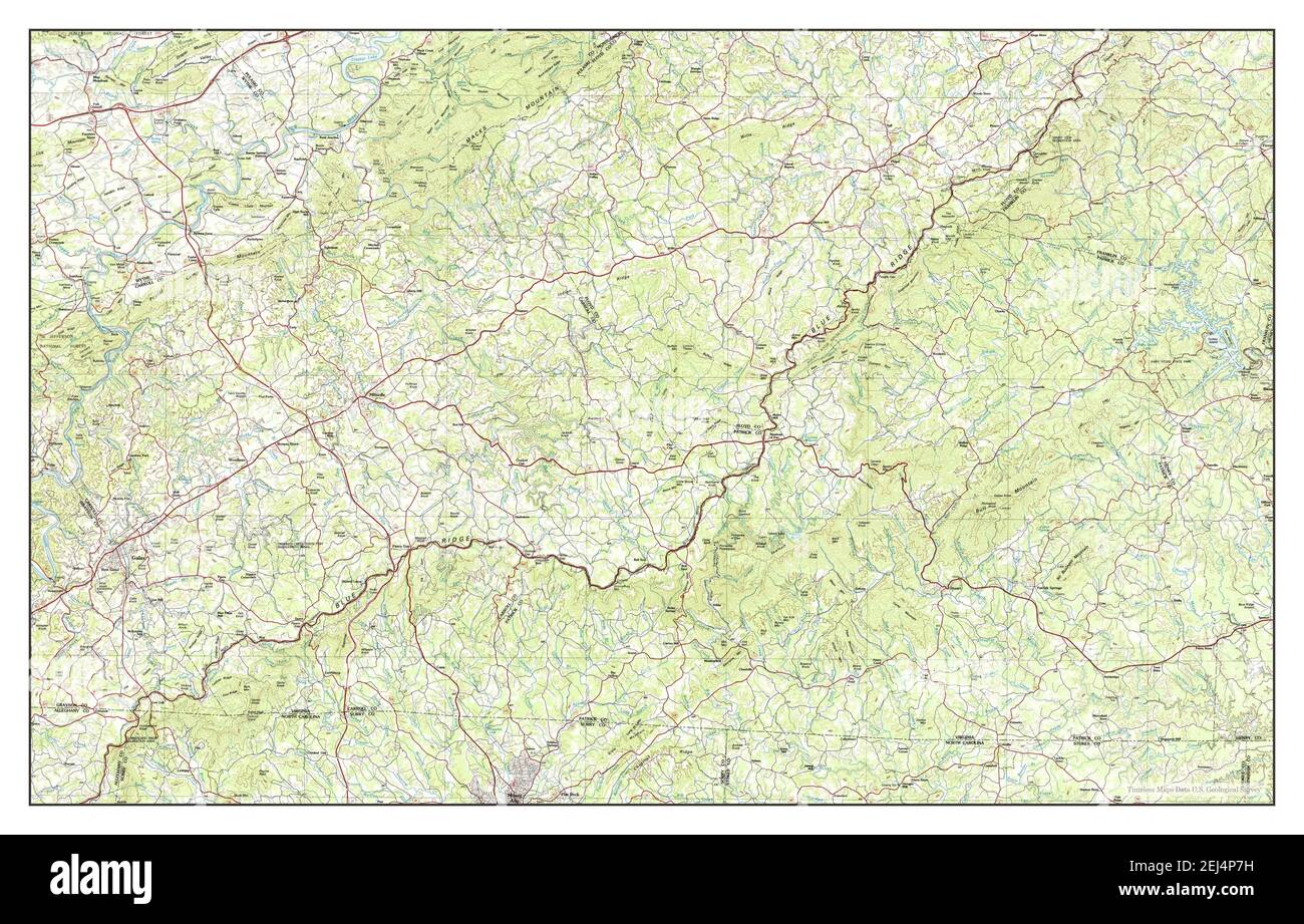 Galax, Virginia, map 1986, 1100000, United States of America by