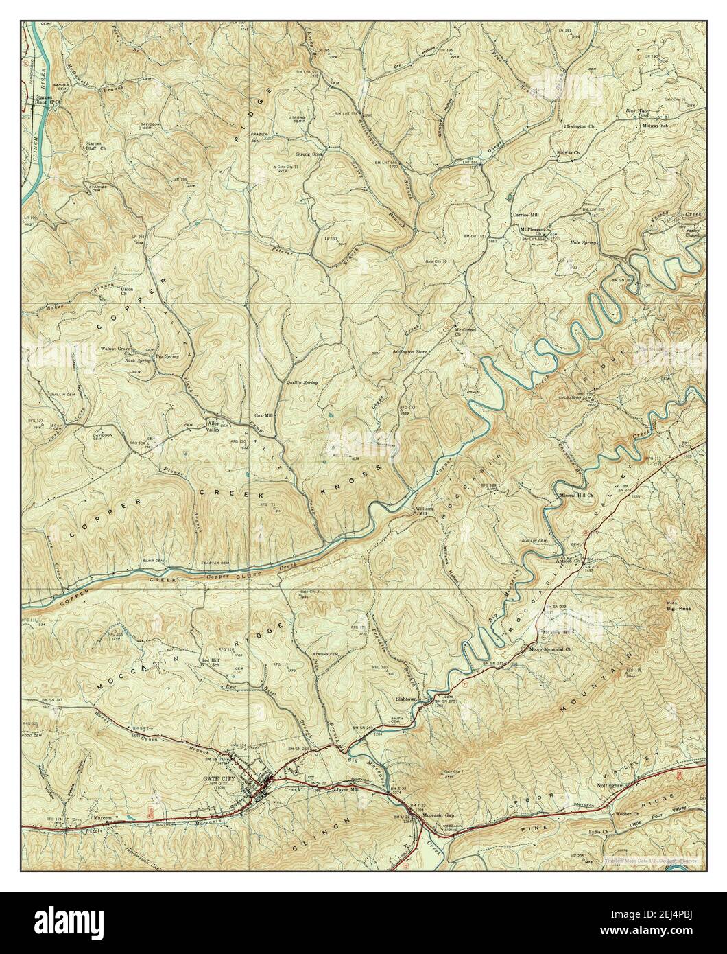 Gate City, Virginia, map 1939, 124000, United States of America by