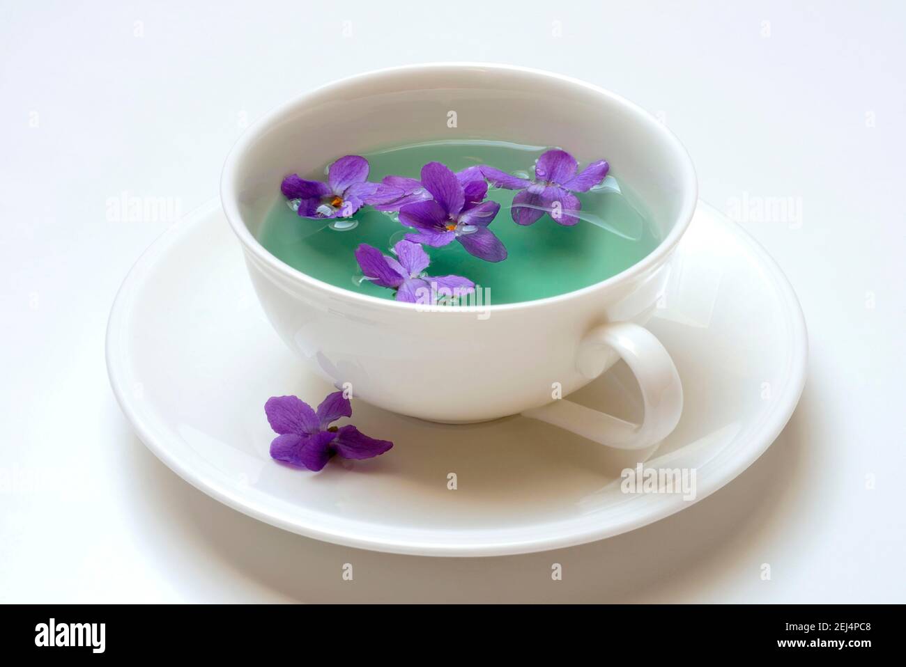 Violet tea ( Viola odorata) violet flower tea, cup Stock Photo Alamy