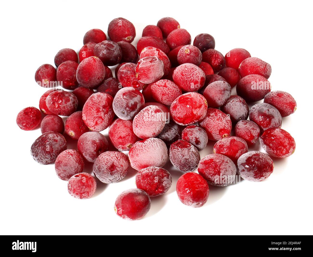 Frozen Cranberries isolated on white Background Stock Photo Alamy