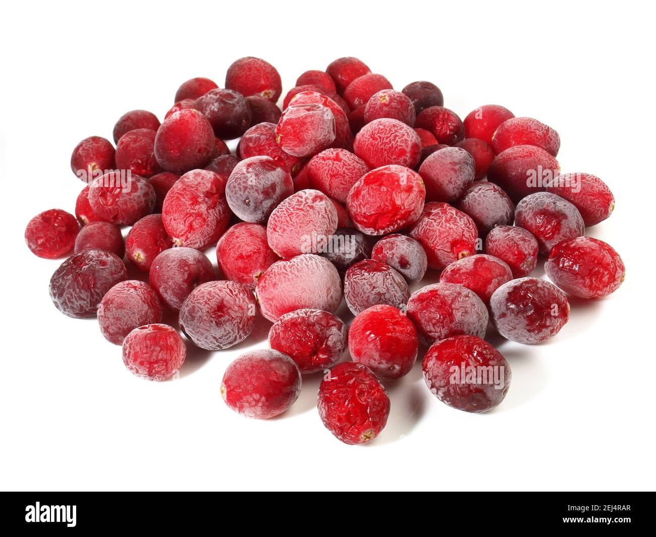 Frozen Cranberries isolated on white Background Stock Photo Alamy
