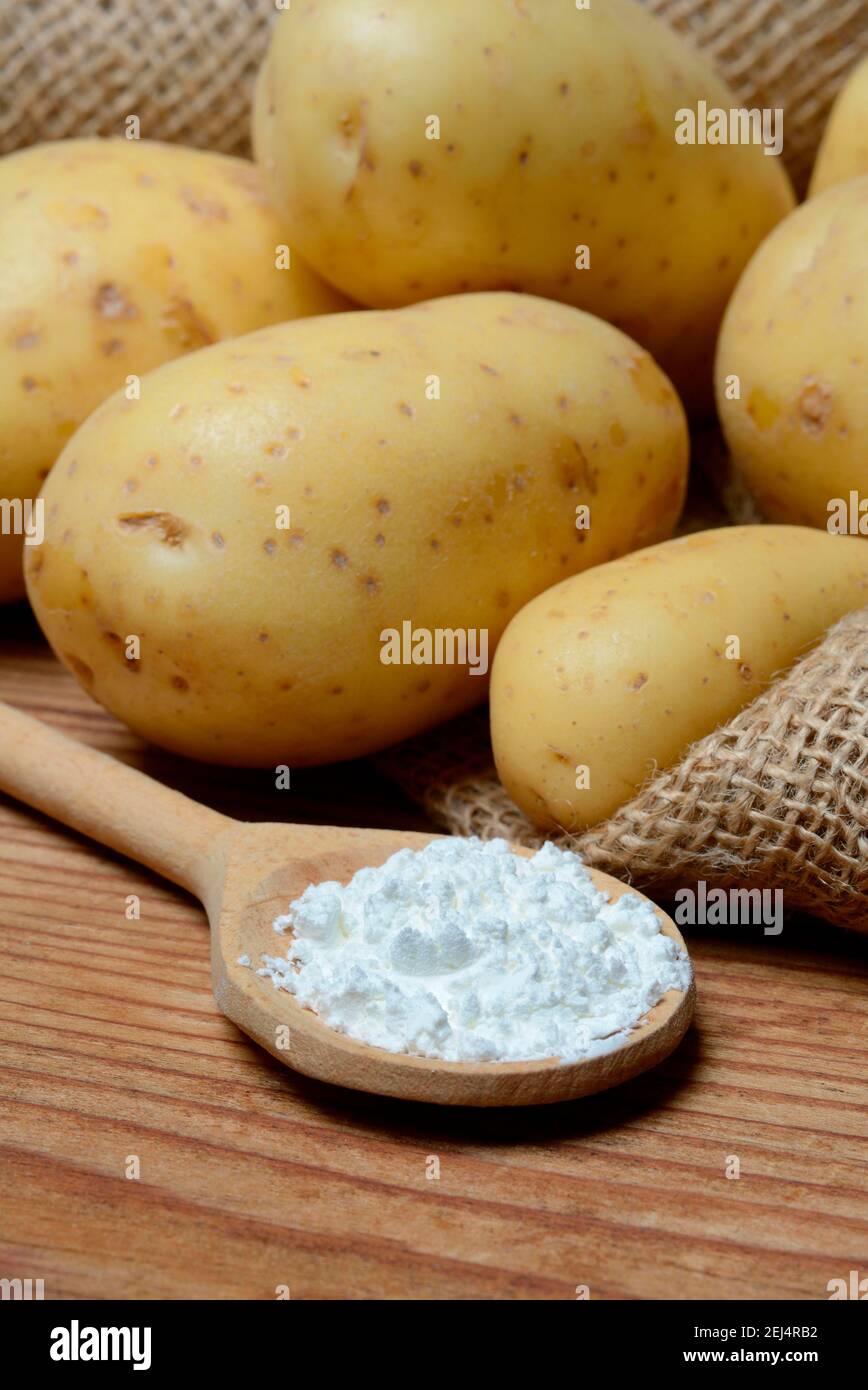 Potato starch and potatoes, potato starch, starch flour, cornstarch