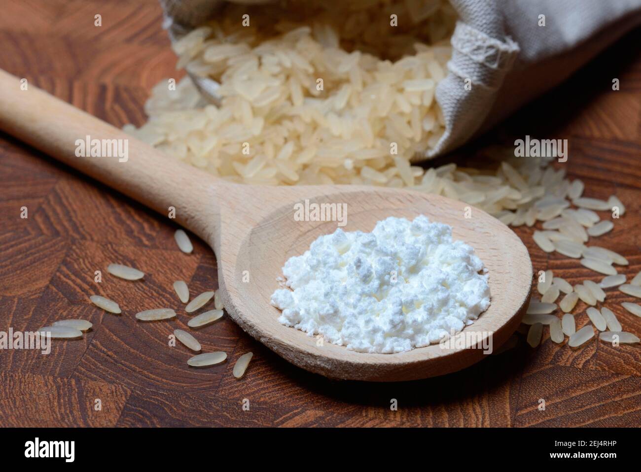 Rice grains and rice starch, rice grains, rice starch, rice grain Stock