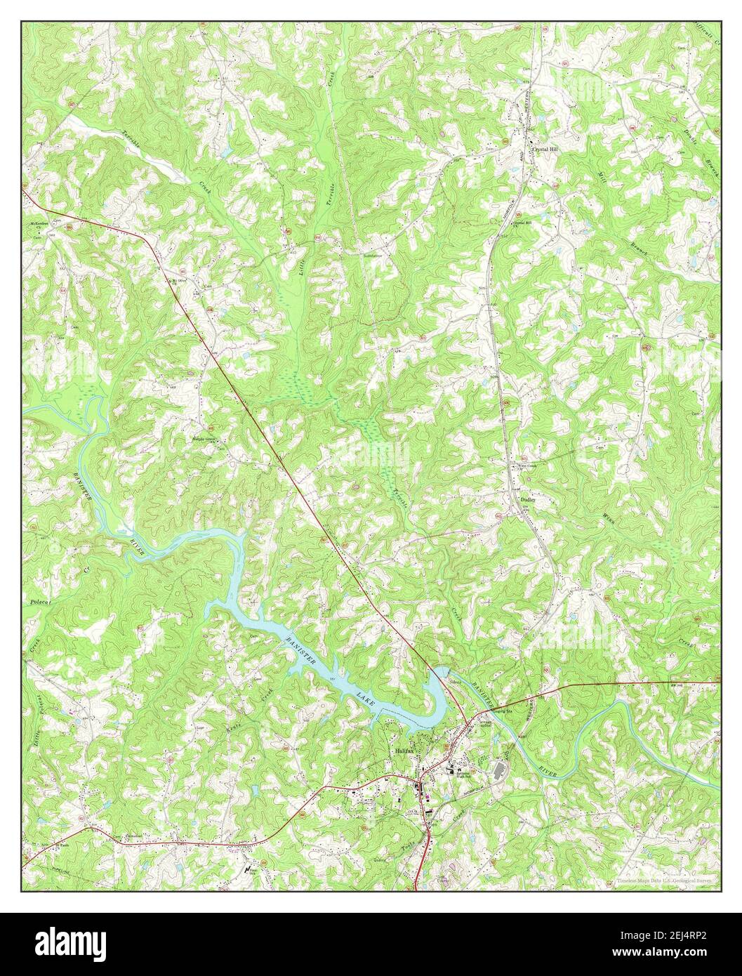 Halifax, Virginia, map 1968, 124000, United States of America by