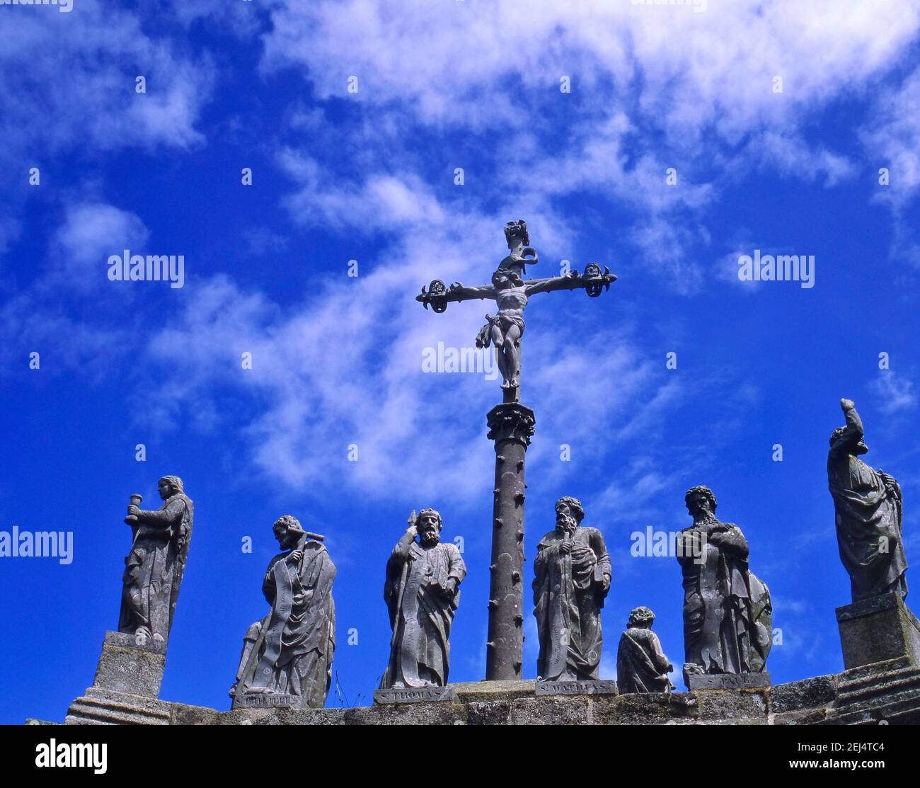 Calvary of Confort, near Audierne, Brittany, France Stock Photo