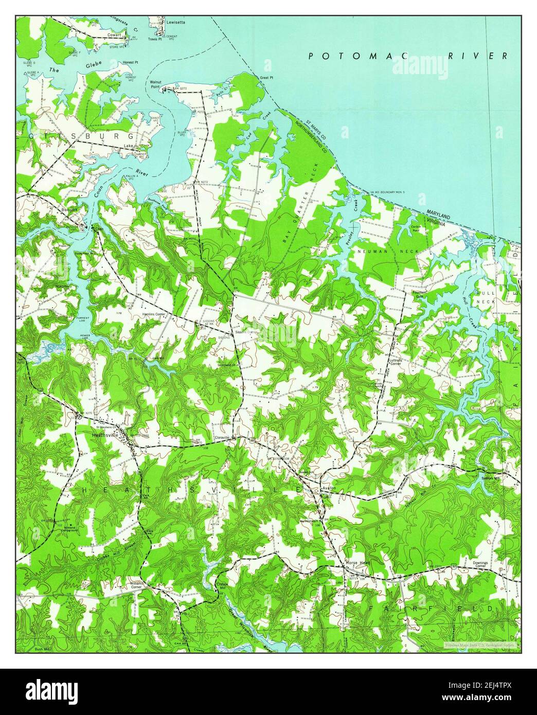 Heathsville virginia map hires stock photography and images Alamy