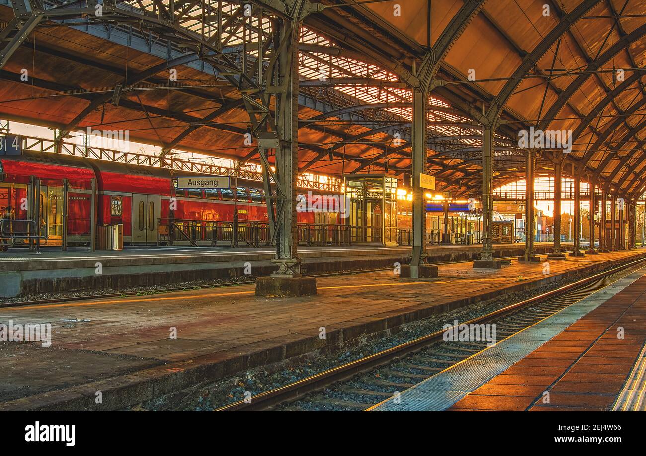 Platform, Krefeld Central Station, Krefeld, North RhineWestphalia