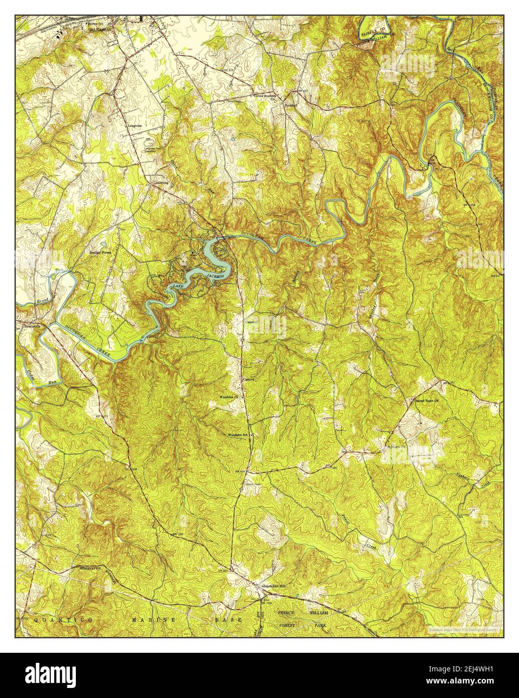 Independent Hill, Virginia, map 1951, 124000, United States of America