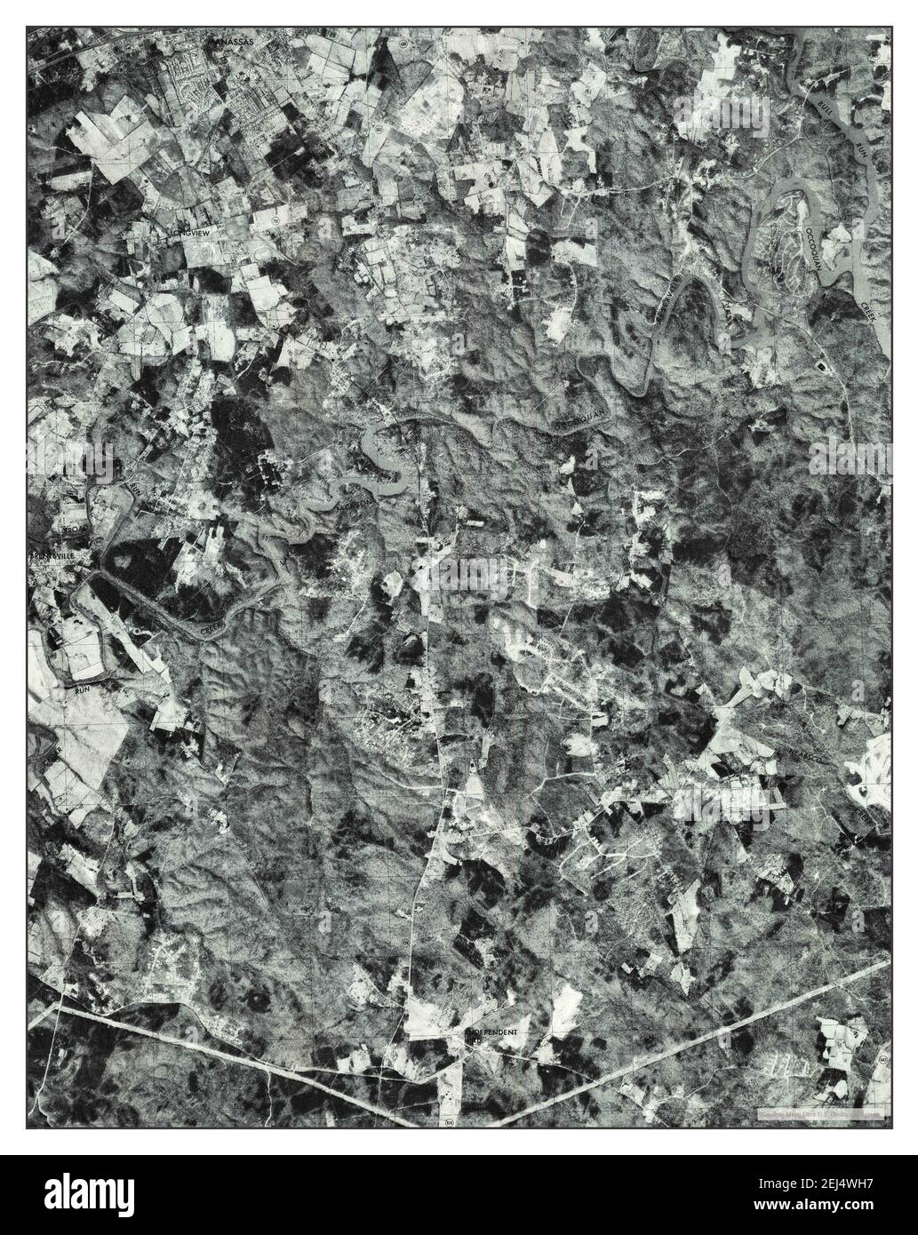 Independent Hill, Virginia, map 1977, 124000, United States of America