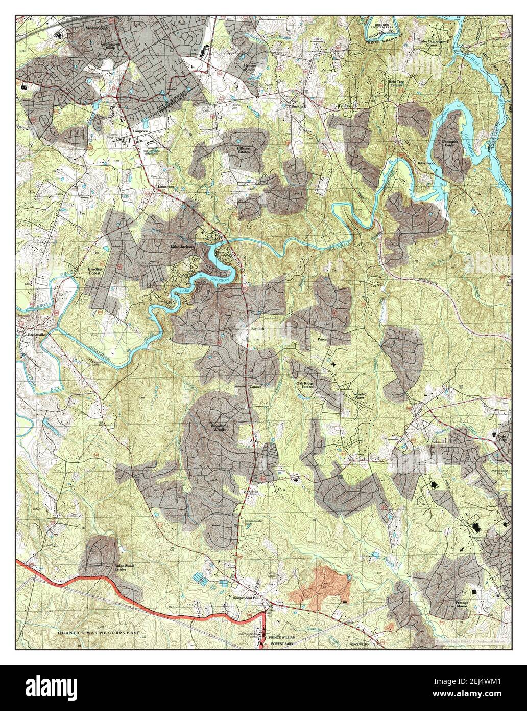 Independent Hill, Virginia, map 1994, 124000, United States of America