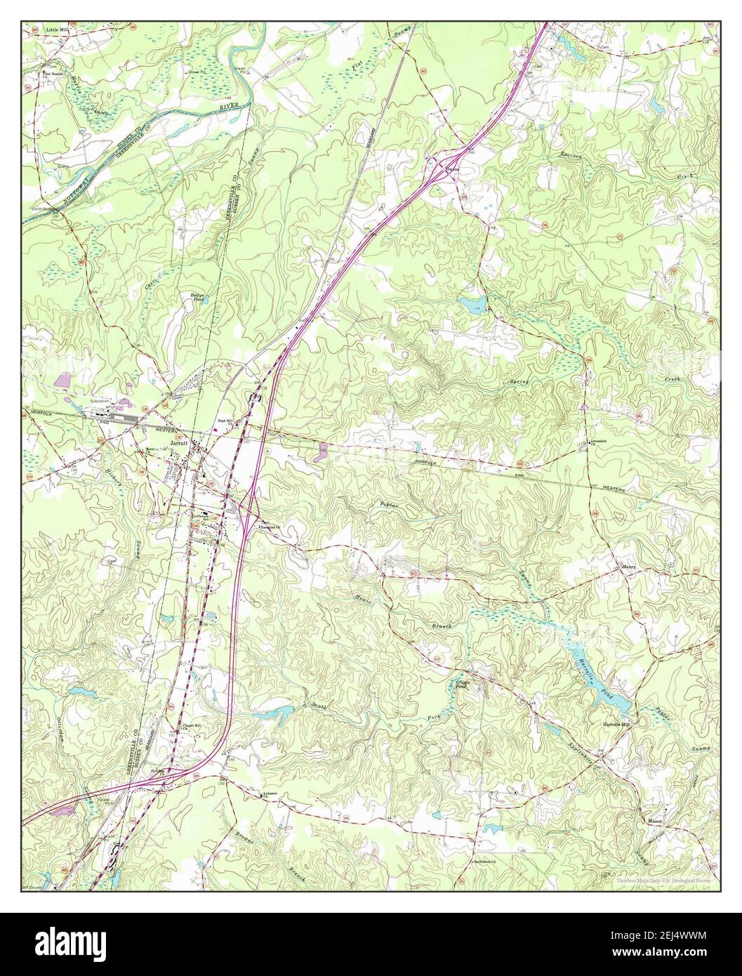 Map of jarratt virginia hires stock photography and images Alamy