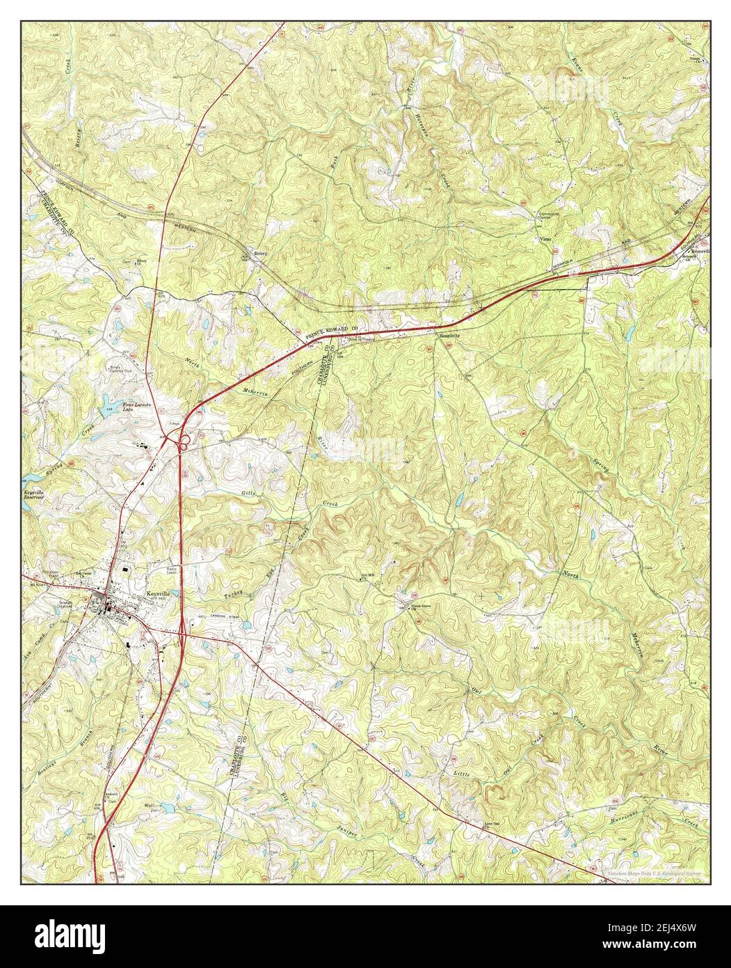 Keysville virginia map hires stock photography and images Alamy