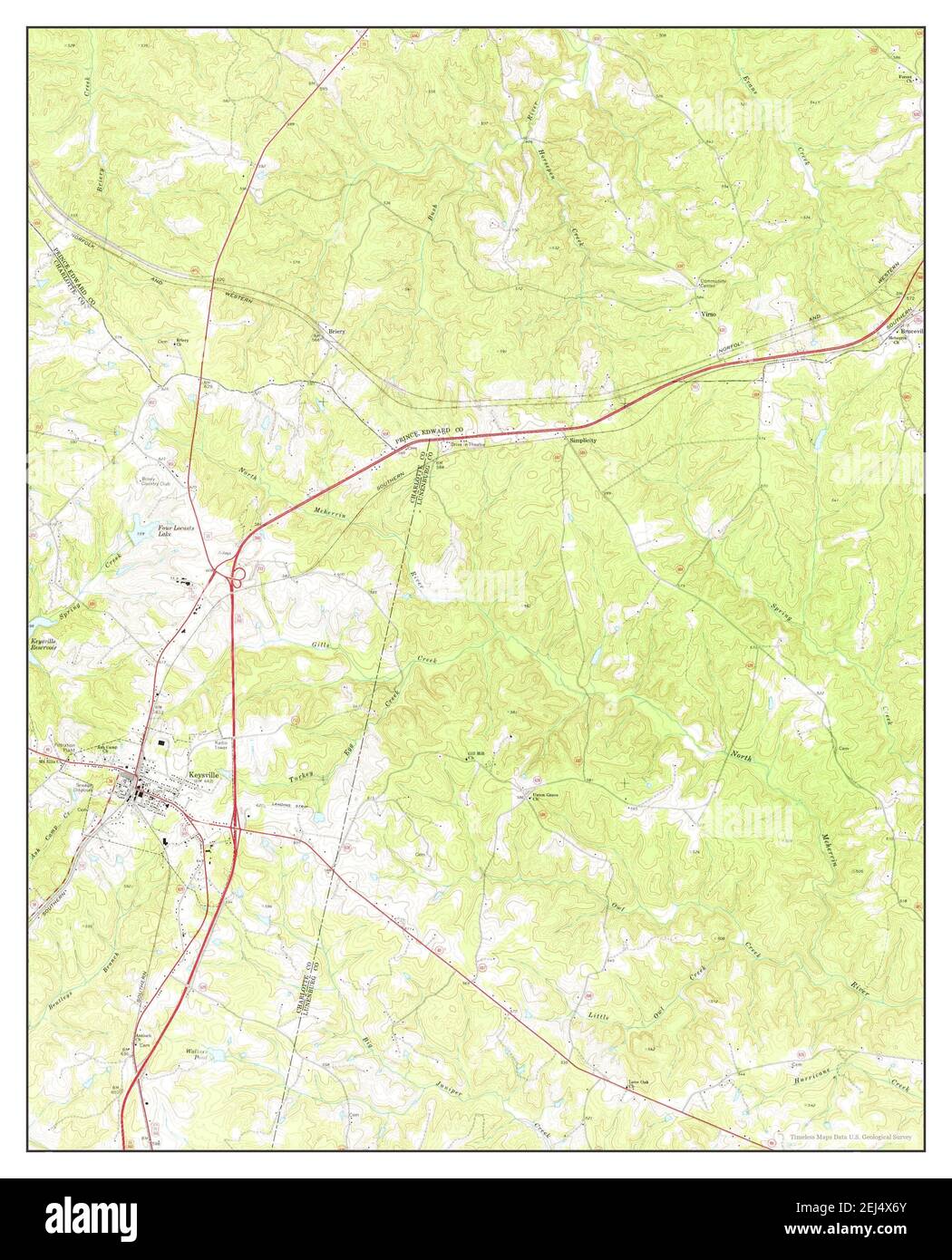 Keysville virginia map hires stock photography and images Alamy