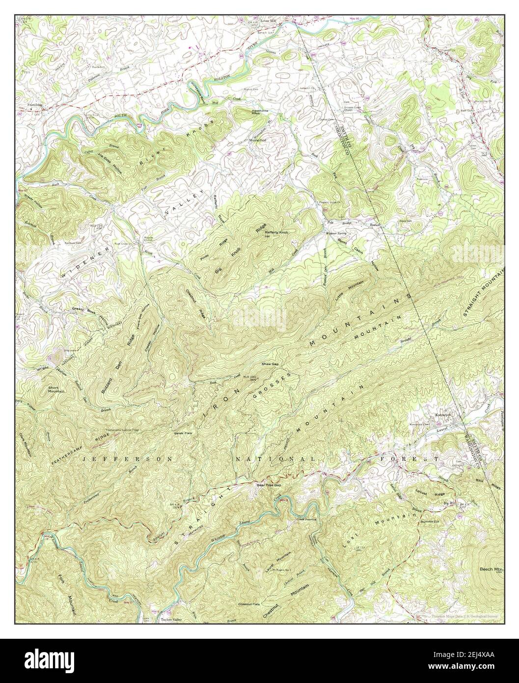 Konnarock, Virginia, map 1959, 124000, United States of America by