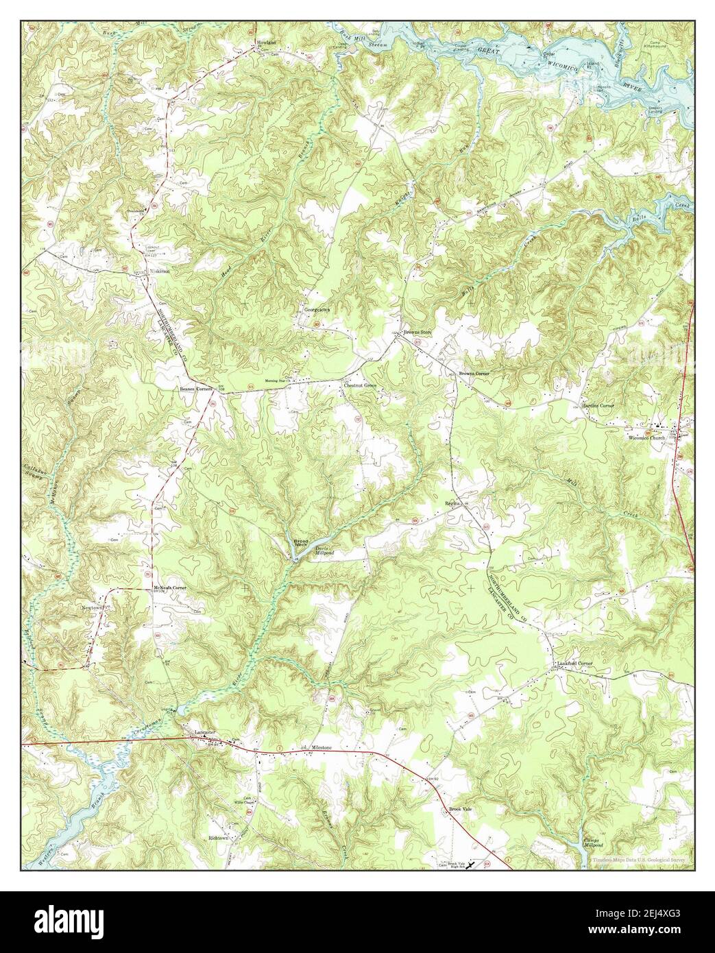 Lancaster virginia map hires stock photography and images Alamy