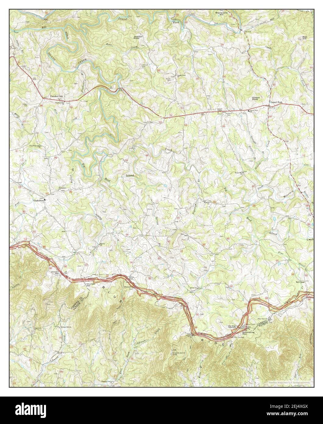 Laurel Fork, Virginia, map 1968, 124000, United States of America by