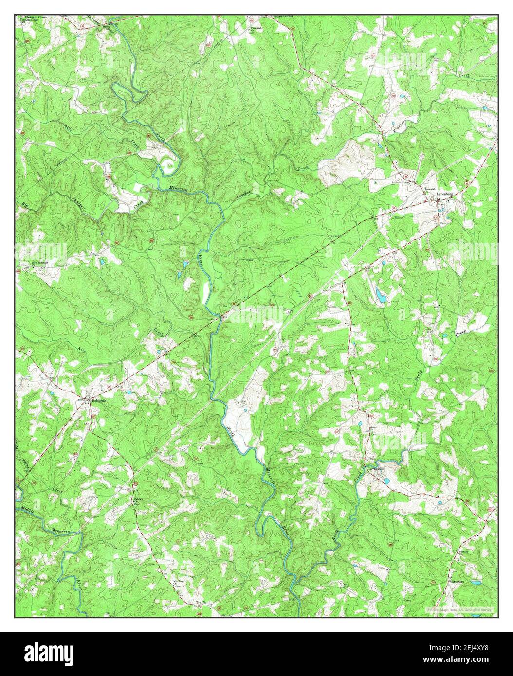 Lunenburg, Virginia, map 1966, 124000, United States of America by
