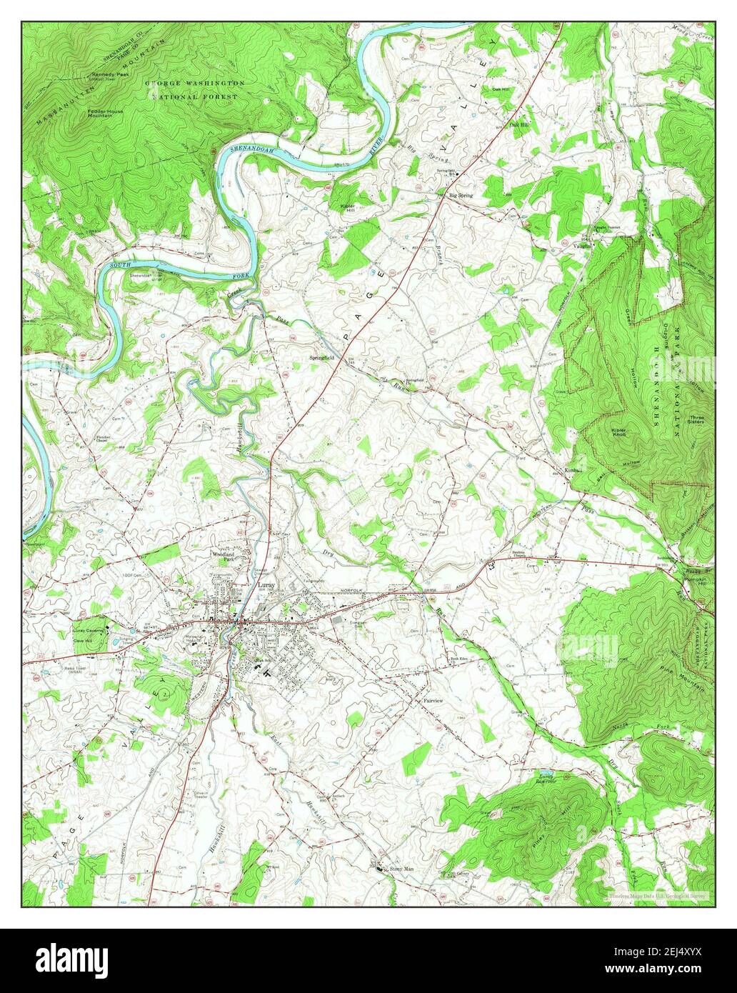 Luray, Virginia, map 1965, 124000, United States of America by