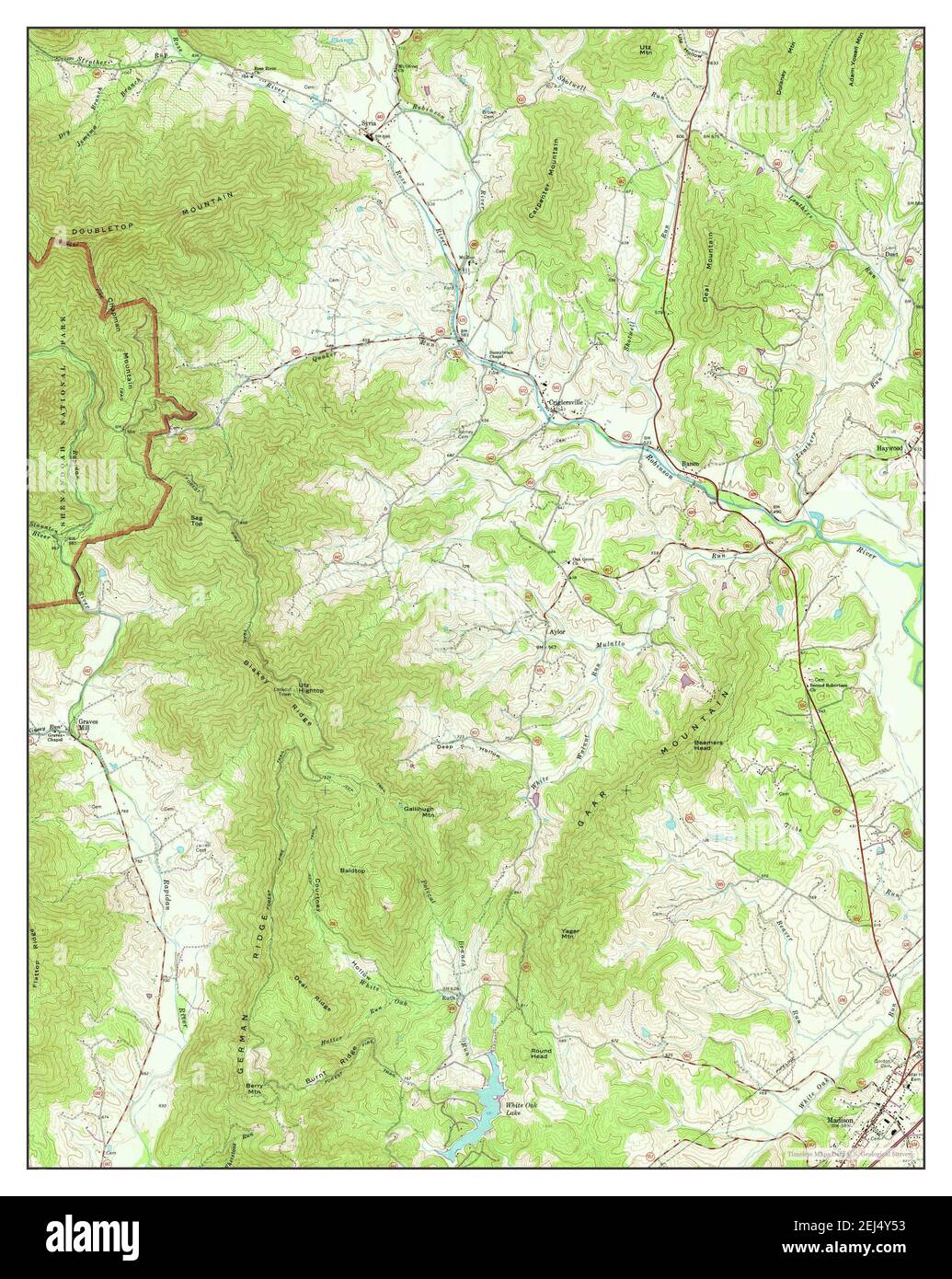 Madison, Virginia, map 1964, 124000, United States of America by