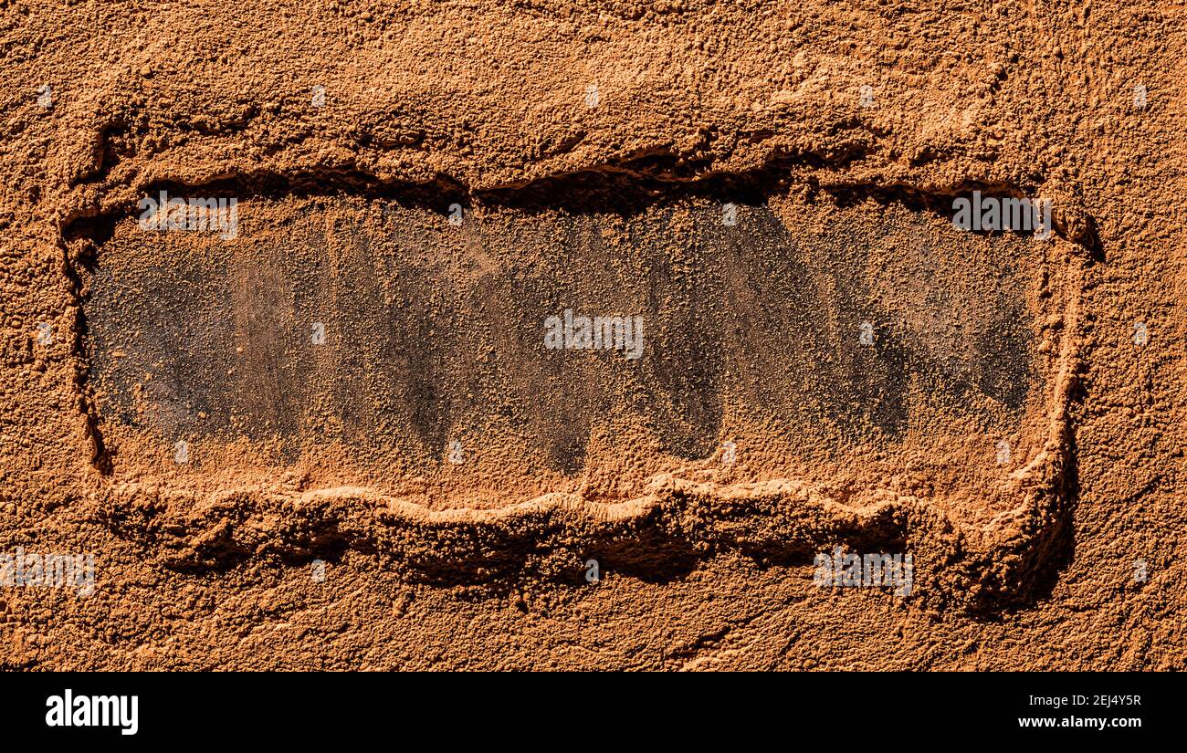 Metal surface cleaned of orange dust Stock Photo Alamy