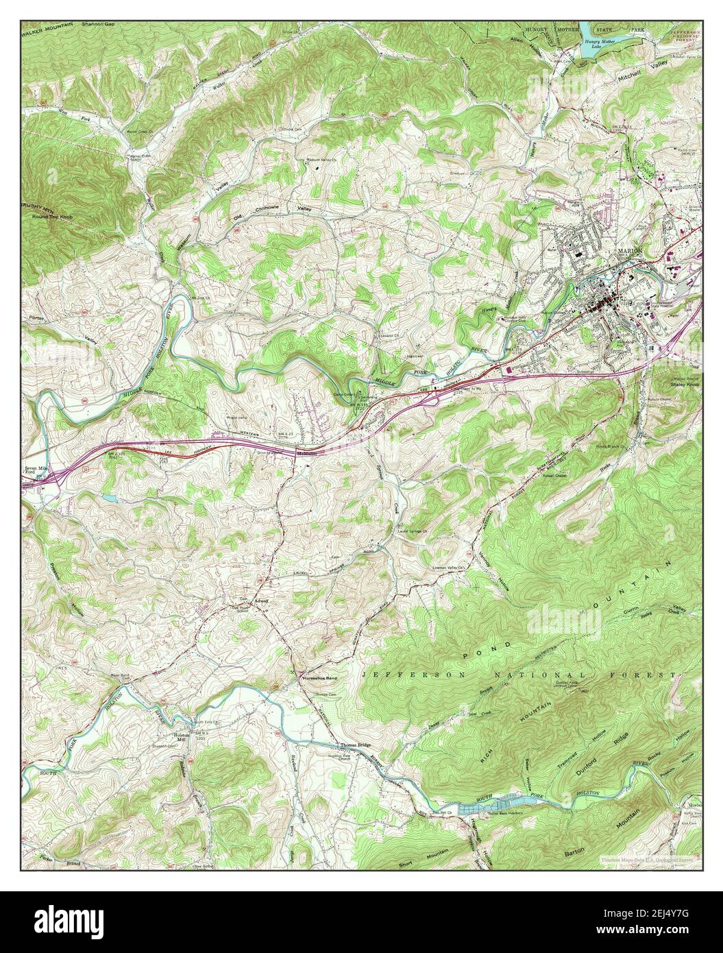 Map of marion virginia Cut Out Stock Images & Pictures Alamy