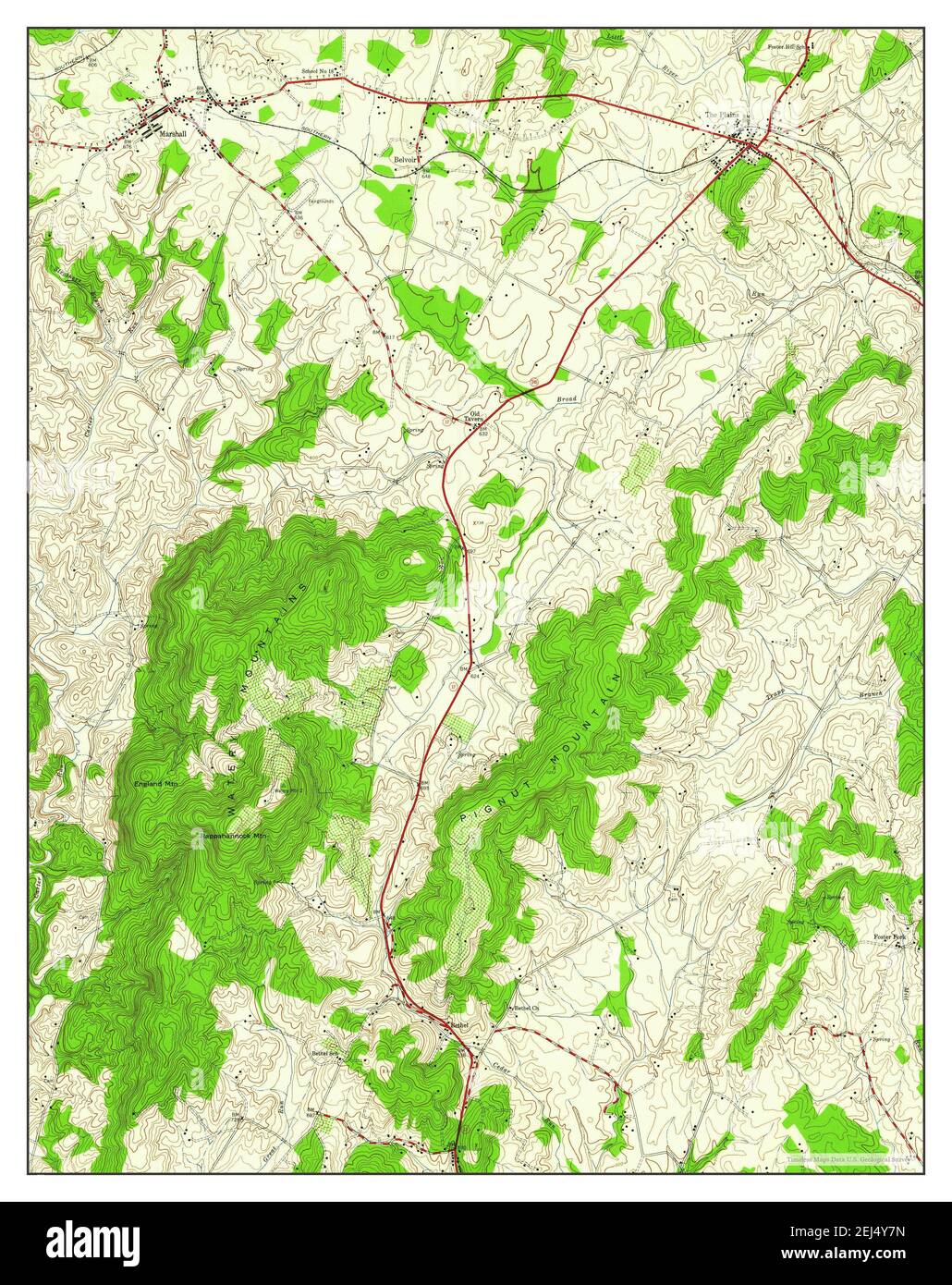 Marshall, Virginia, map 1943, 124000, United States of America by