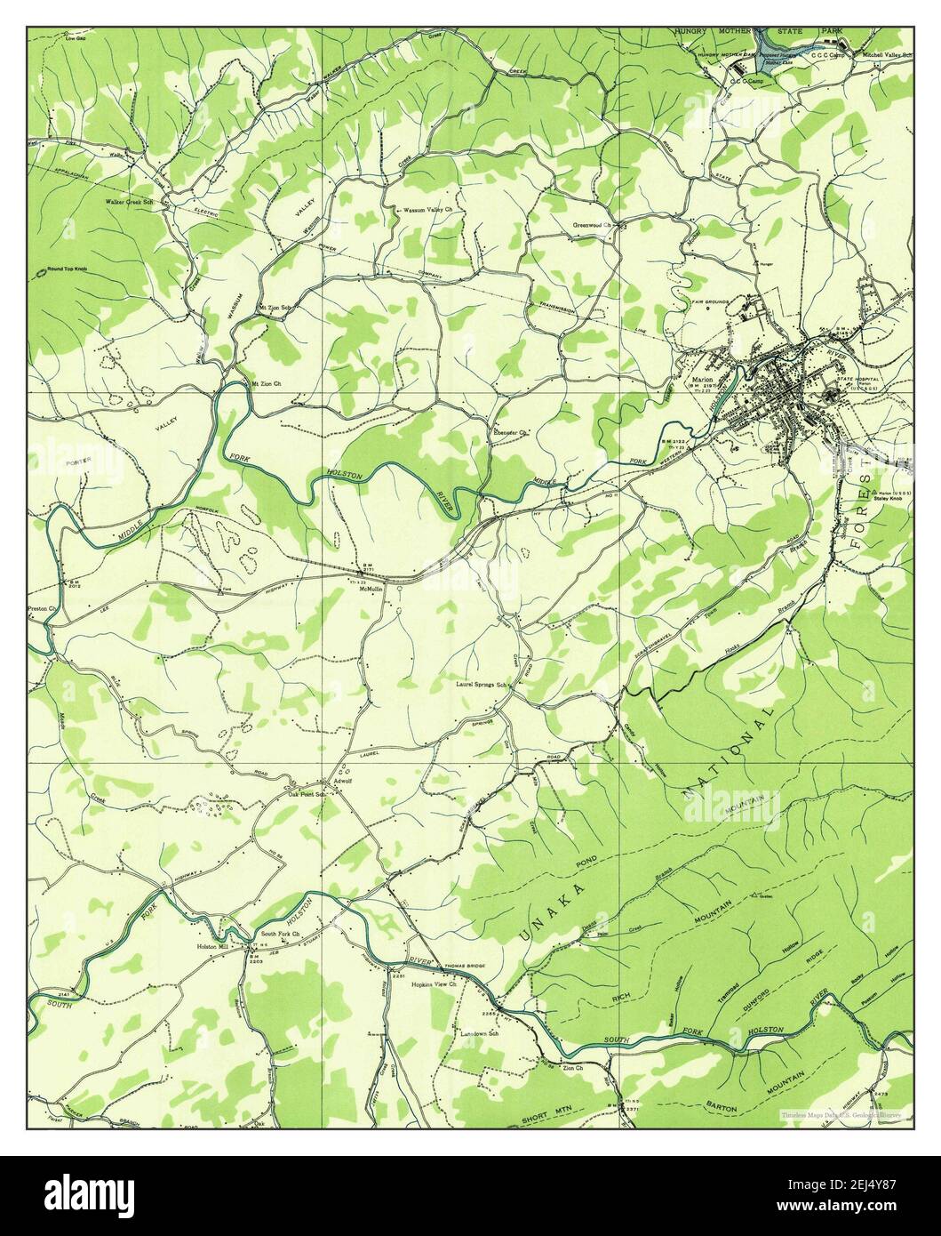 Map of marion virginia Cut Out Stock Images & Pictures Alamy