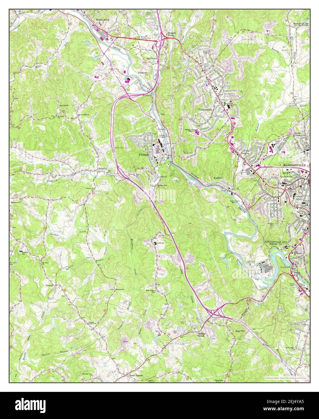 Martinsville West, Virginia, map 1965, 124000, United States of