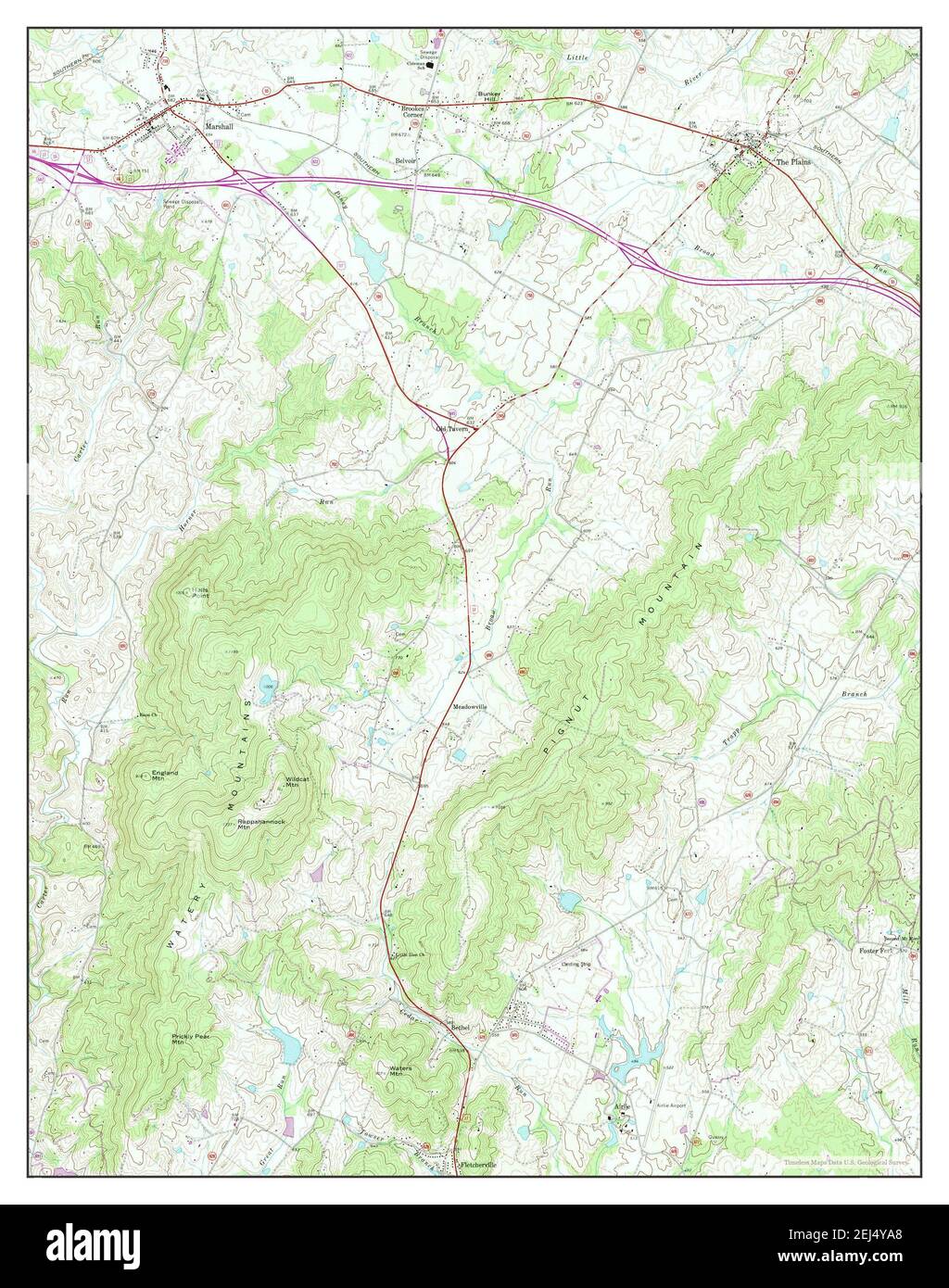 Marshall, Virginia, map 1970, 124000, United States of America by