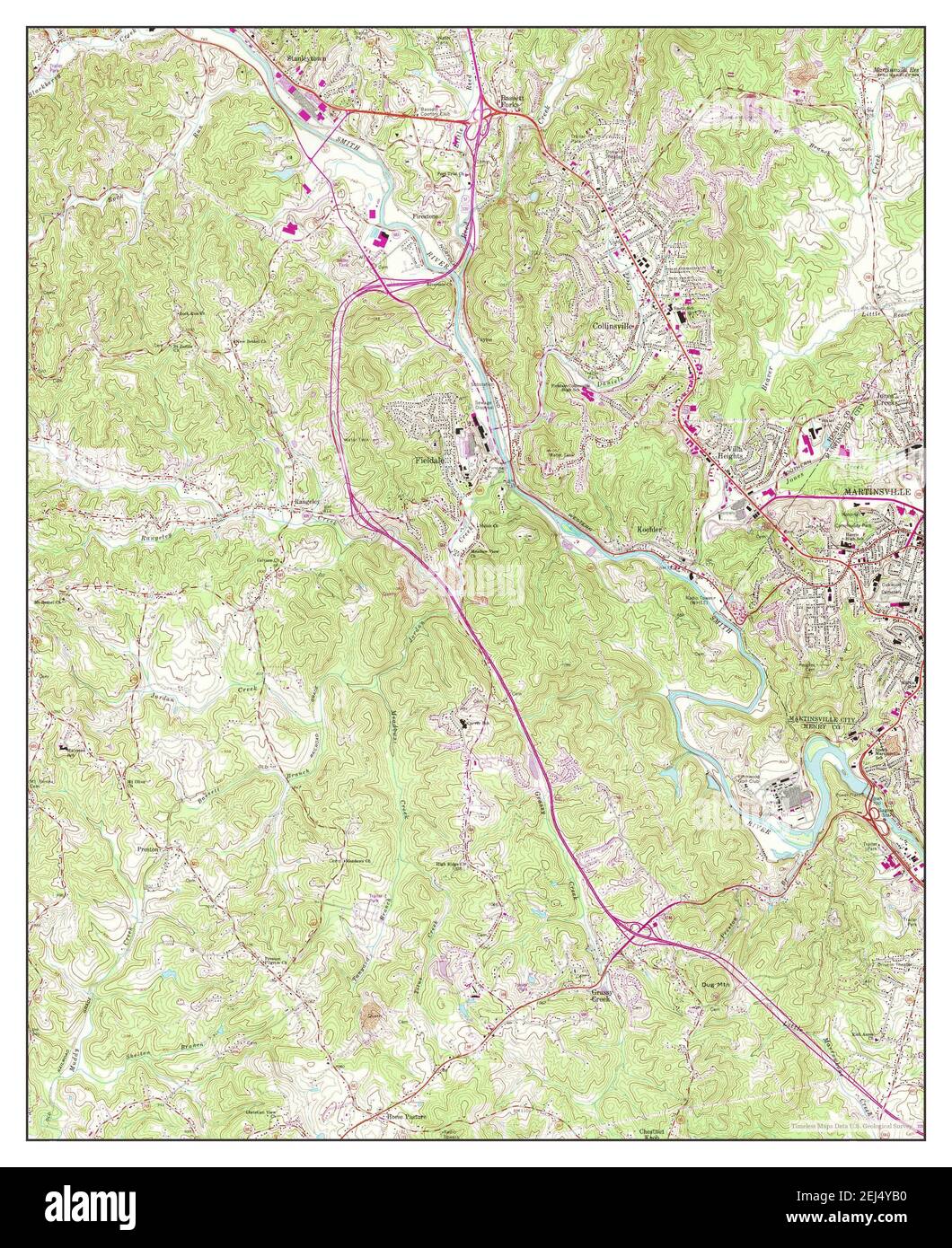 Martinsville West, Virginia, map 1965, 124000, United States of