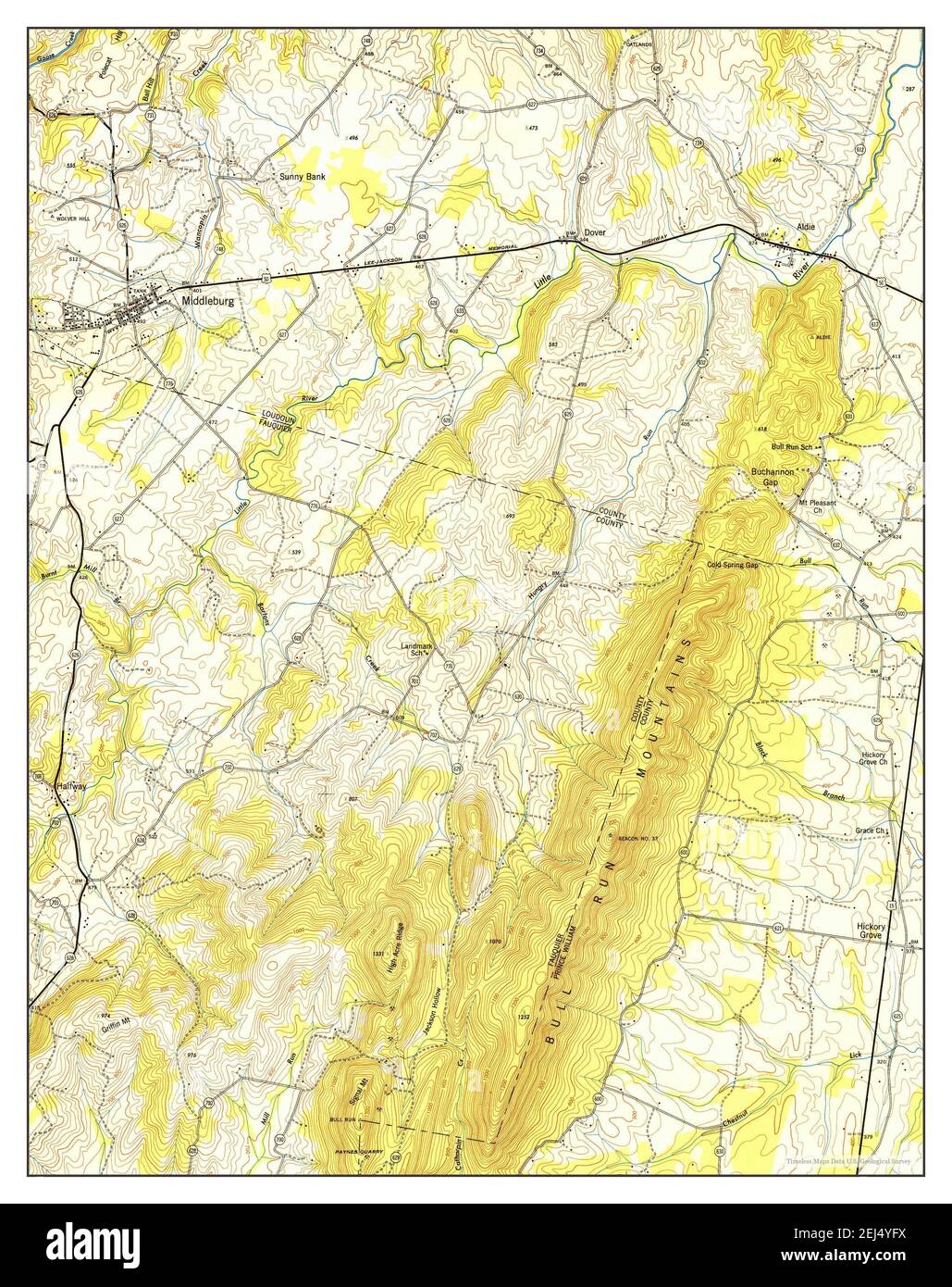 Middleburg, Virginia, map 1946, 124000, United States of America by