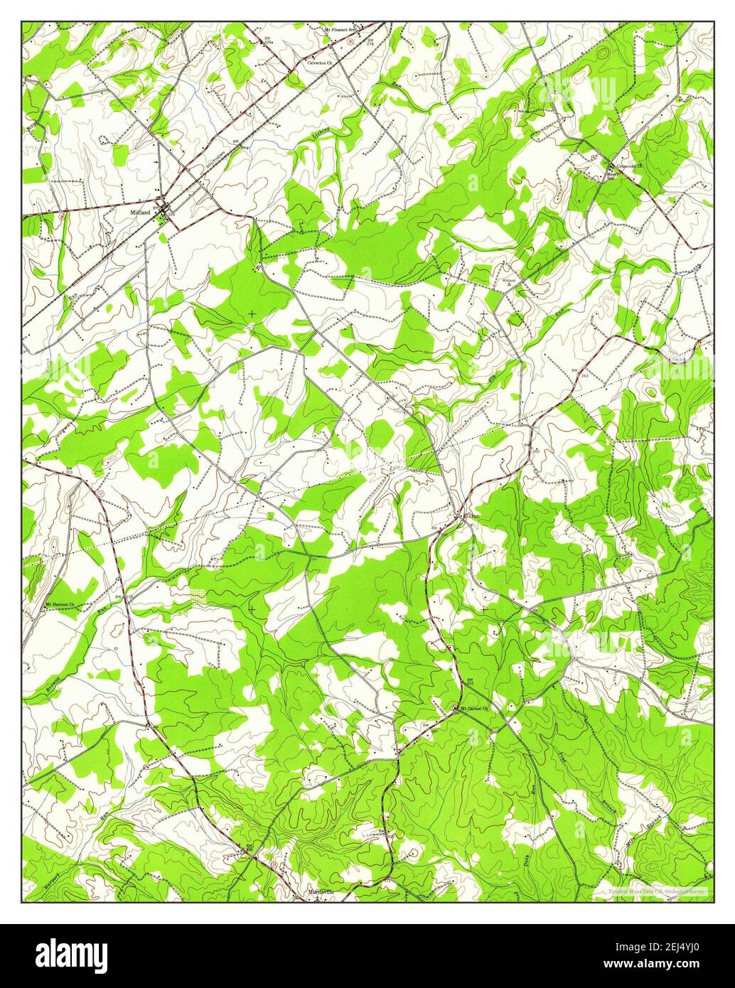 Midland, Virginia, map 1943, 124000, United States of America by