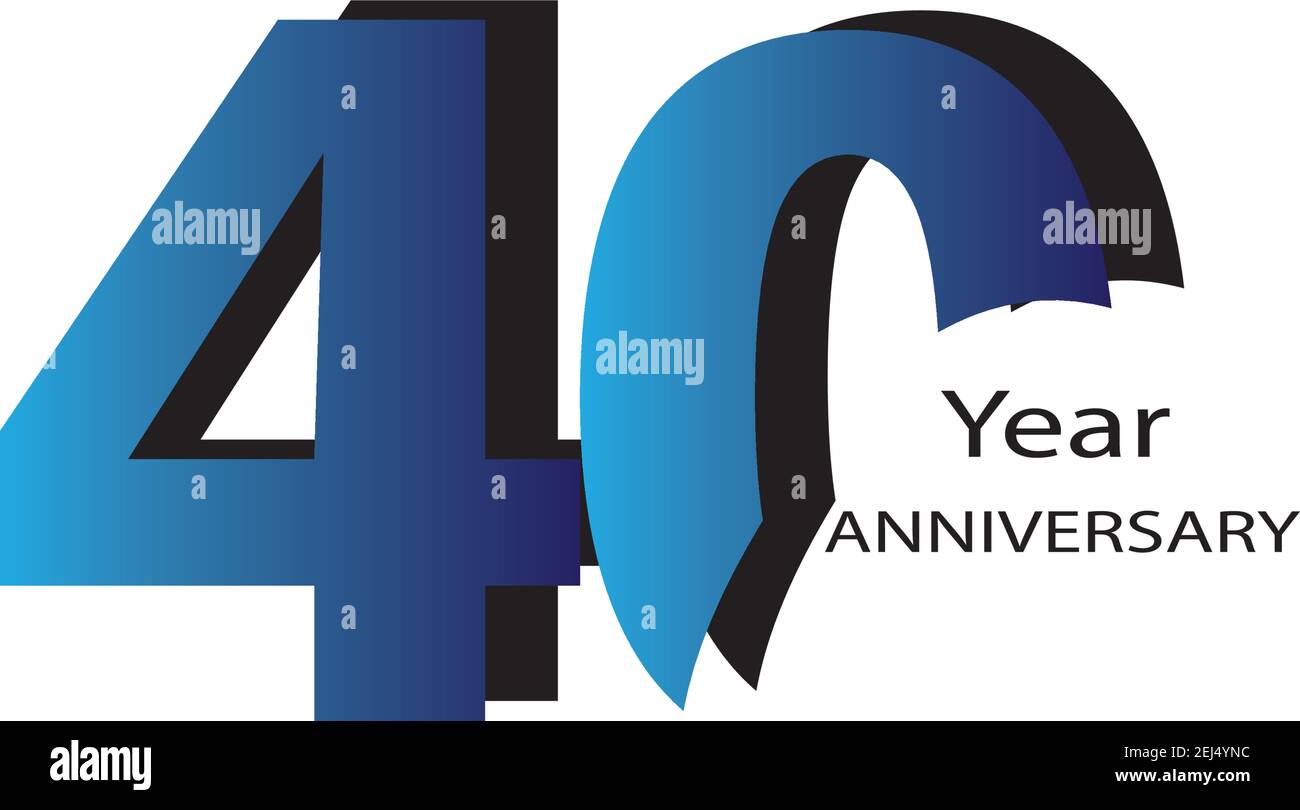 40 anniversary concept template design Stock Vector