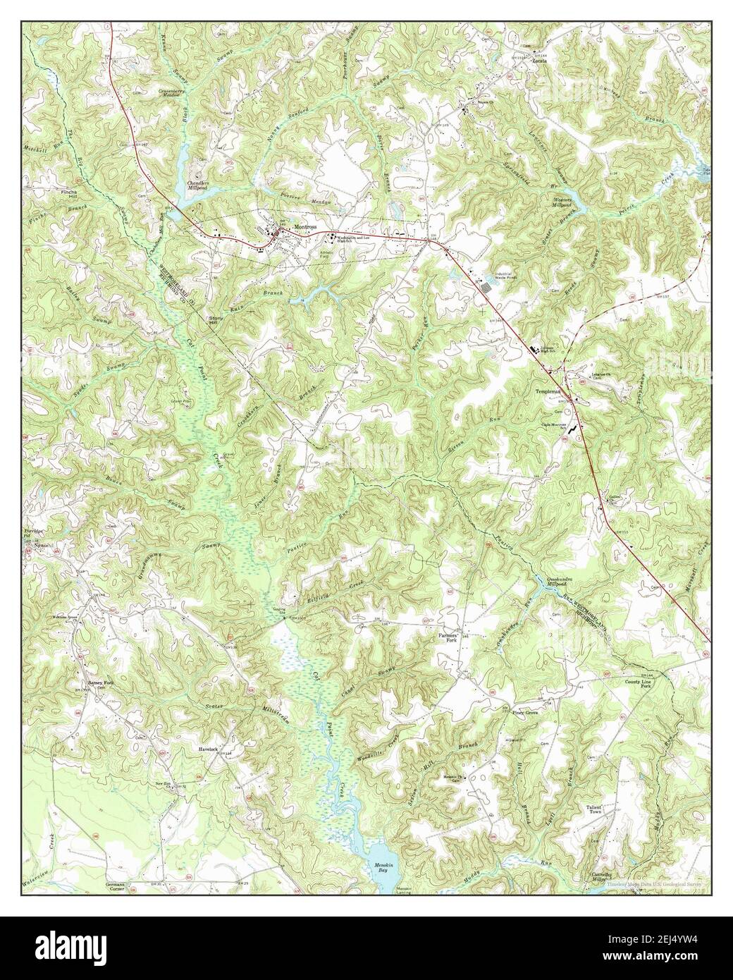 Montross, Virginia, map 1968, 124000, United States of America by